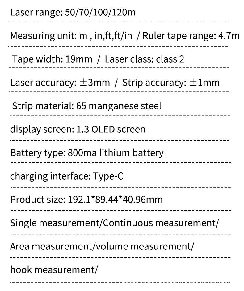 3-in-1 Digital Tape Measure, 330Ft Laser Measurement Tool & Auto Lock Tape with Instant Digital Readout, Extended Laser Line & Incremental Measurement, Replaceable Tape