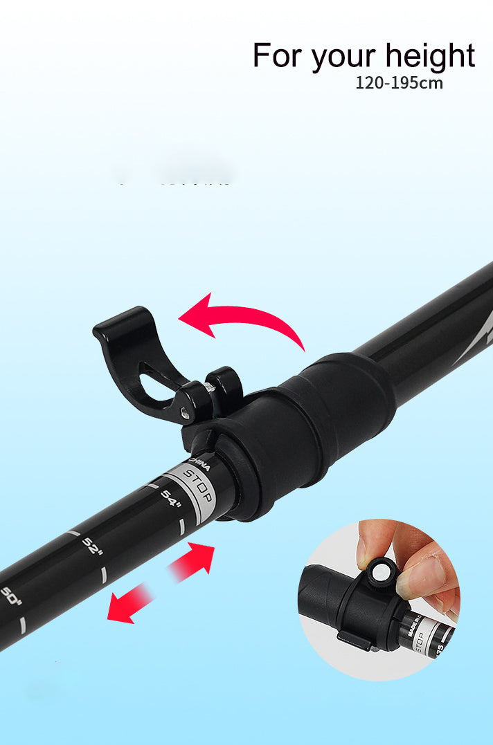 Light weight carbon fibre hiking pole strong climbing rod hiking stick trekking poles set of 2